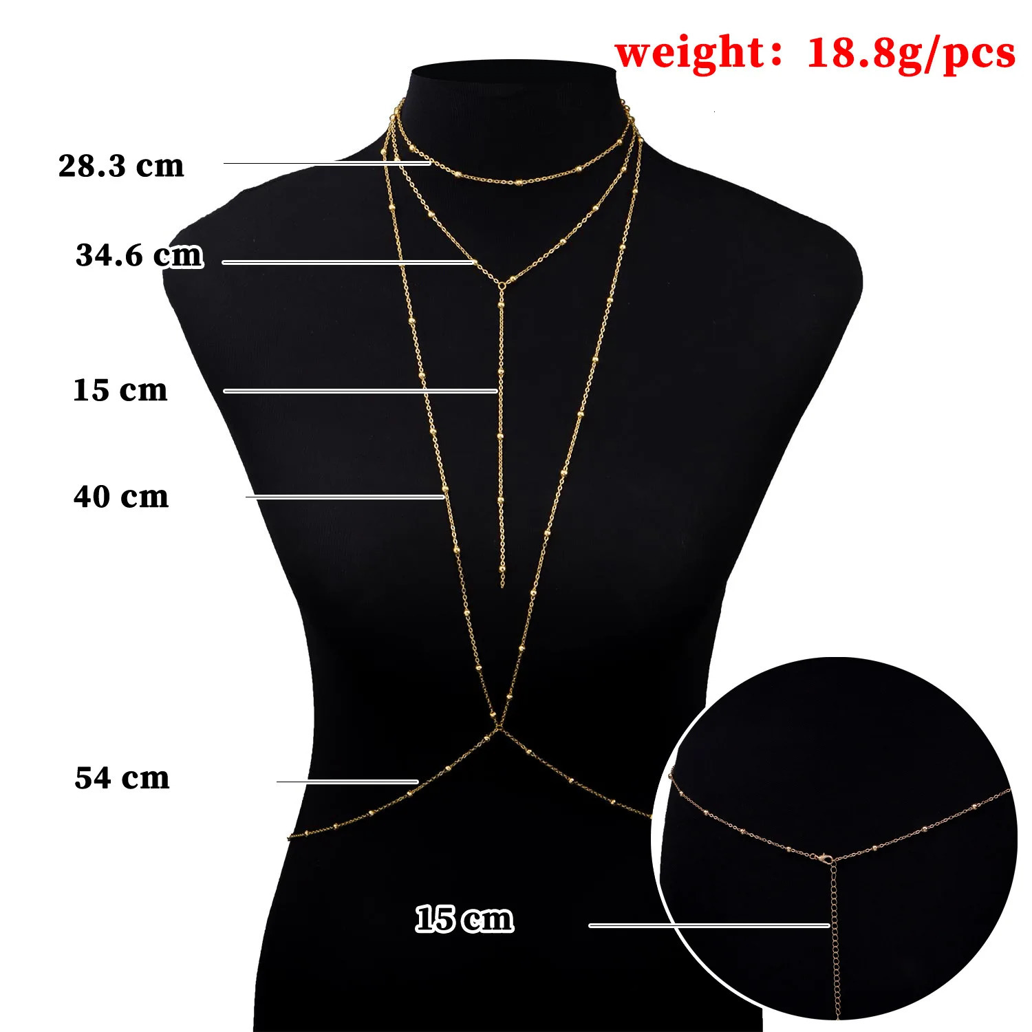 Sexy Fashion Swimsuit Bra Body Chain Ladies Body Bead Chain Accessories BD7016 250715