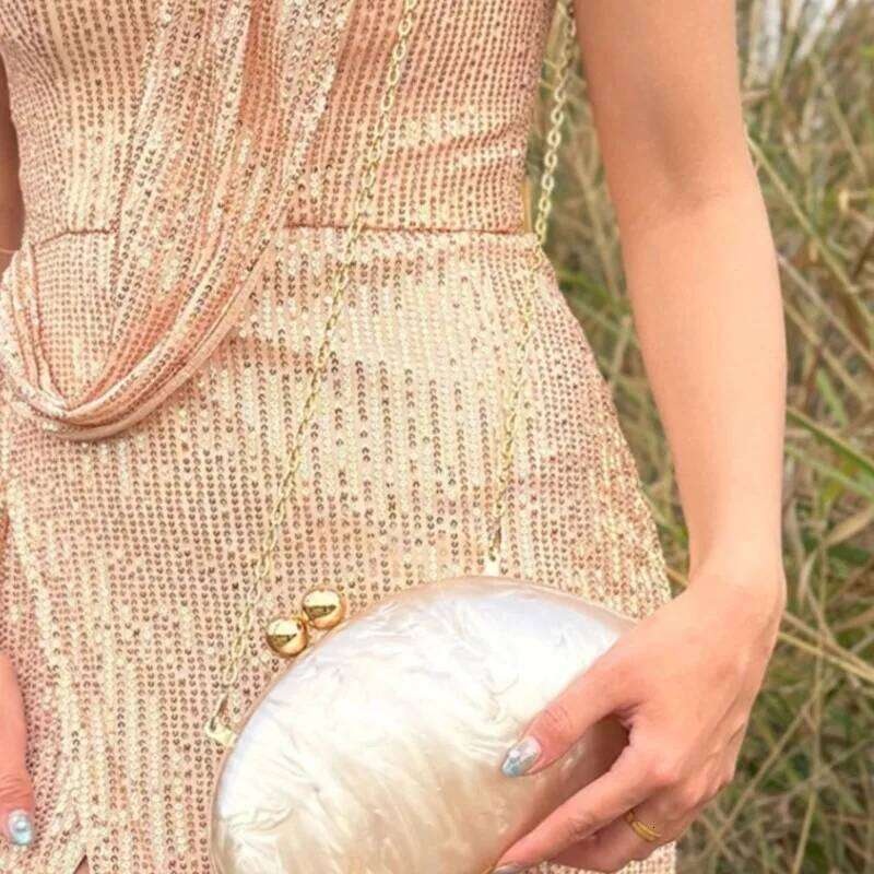 Designer Bags Evening Clutch Bag Women Dia Round Acrylic Handle Trapezoidal Purses And Handbag Wedding Party Luxury Bag