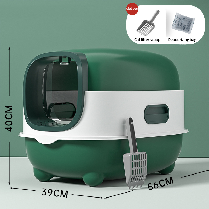 Cat litter box disinfection, odor prevention, fully enclosed, oversized cat toilet oversized splash prevention wholesale Without lights