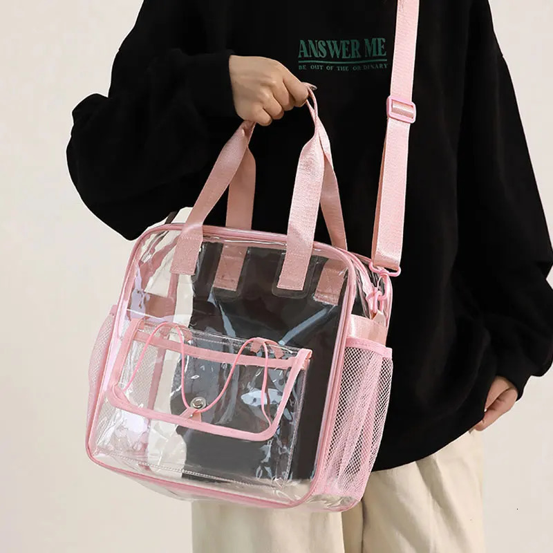 PVC Transparent Swimming Bag Beach Shoulder Crossbody Bag Large Summer Clear Waterproof Fitness Pool Yoga Handbag Sports Tote 250714