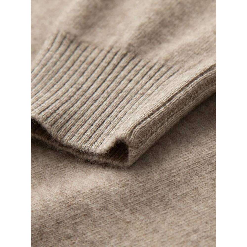 High-End Men Fall Winter 100% Sweater Color Blocking POLO Neck Pullovers Smart Casual Cashmere Knitwear Warm Shirt Tops