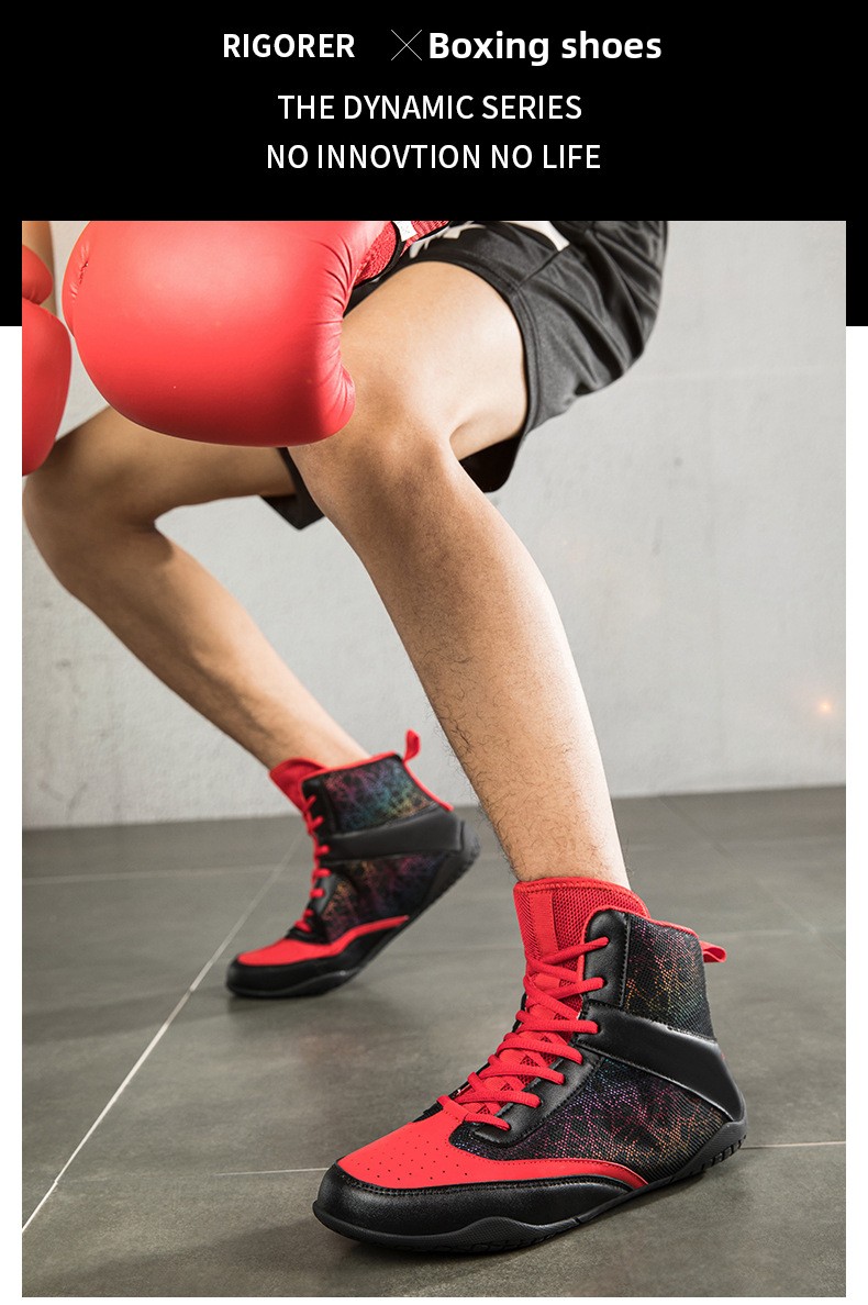 Boxing shoes men's and women's Sneakers fighting shoes Sanda professional competition fighting shoes wear resistant non slip and lightweight