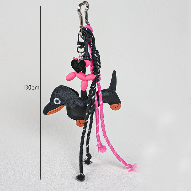 Handmade Keychain Woven Rope Sausage Dog Bag Pendant Car Phone Accessory Christmas Couple Girl Gift 250717