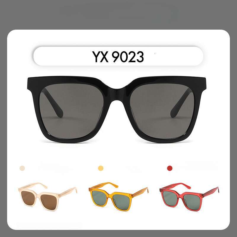 DHsunglasses Trendy Oversized Sun Glasses - UV400 Protection Polarized Square Frame in Caramel/Milk Tea Colors (Model 9023)