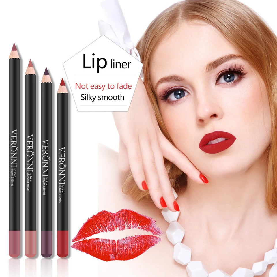 12 Color Matte Lip Liner Nude Lasting Non-StrippingEasy to Color Non-smudge Multi-Color Lip Liner Makeup for Daily Makeup 250716