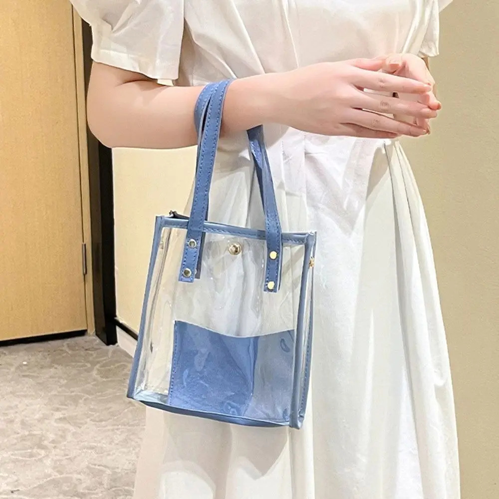 PVC Jelly Handbag Waterproof Lightweight Transparent Jelly Bag with Small Bags Shoulder Bag Casual Women Crossbody Bags 250714