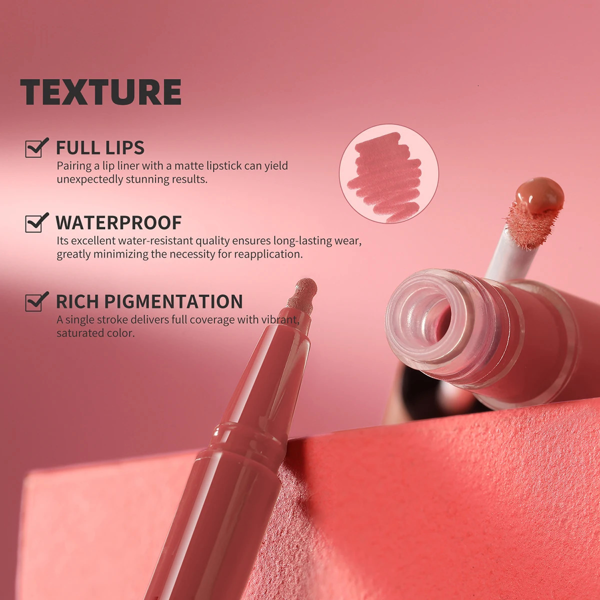 YOUNG VISION 12 Color Lip Glaze Lip Liner ComboLiquid Lip Liner smooth easy-to-apply color lip liner 250716