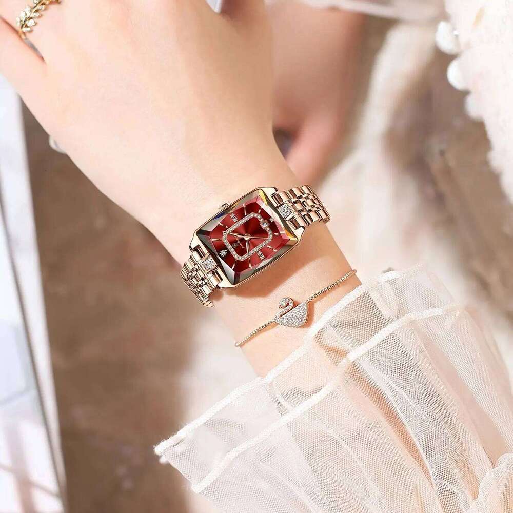 Top Elegant Women Wristwatch Waterproof Date Ladies Watch Stainless Steel Rectangle Quartz Women's Watches Female Reloj free shipping