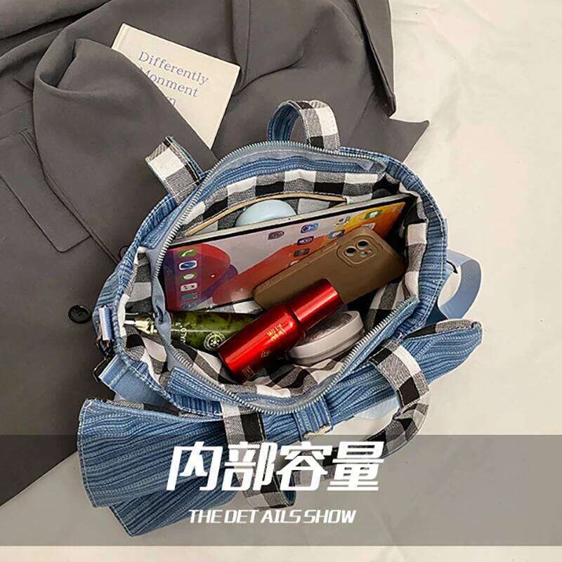 Vintage Women Tote Bags 2025 Elegant Ladies Daily Commute Crossbody Shoulder Bag Aesthetic Designer Large Bow