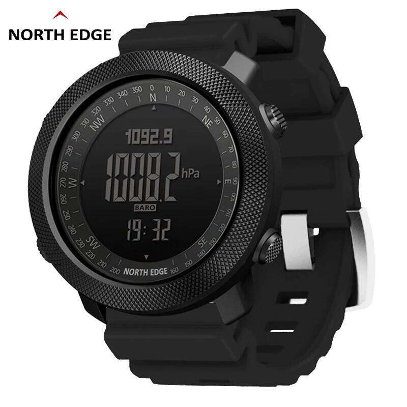 NORTH EDGE Men's sport Digital watch Running Swimming Military Army watches Altimeter Barometer Compass waterproof 50m Wristband free shipping