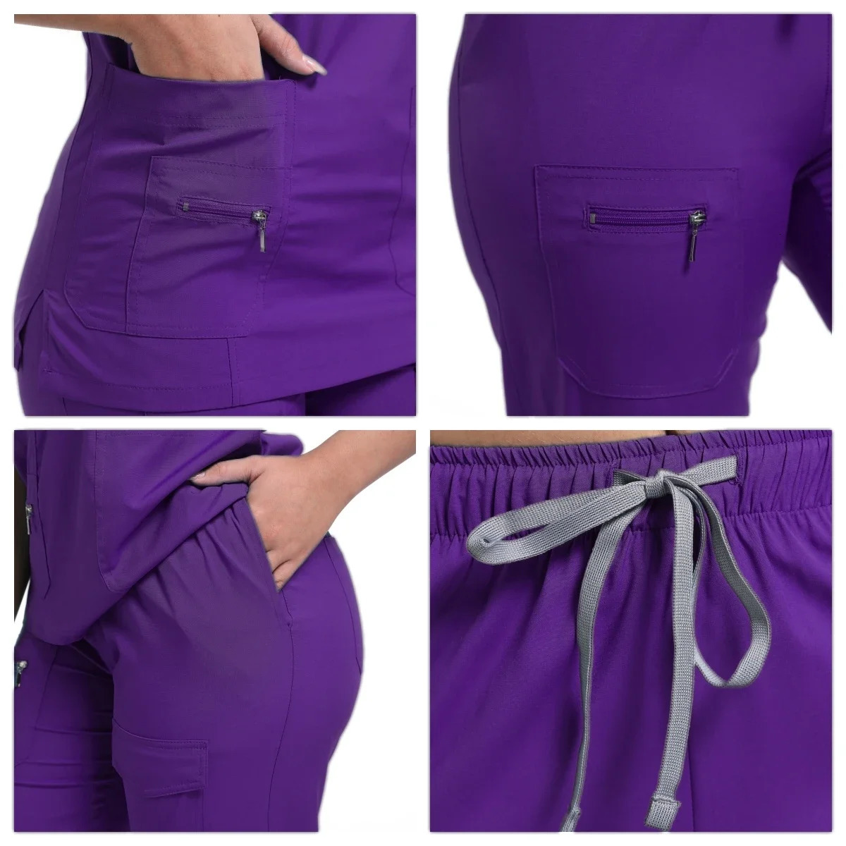 Factory Supplier Nursing Scrub Set Anti Wrinkle Washable Soft Uniform Nurse Scrubs for Uniforms Women 250715