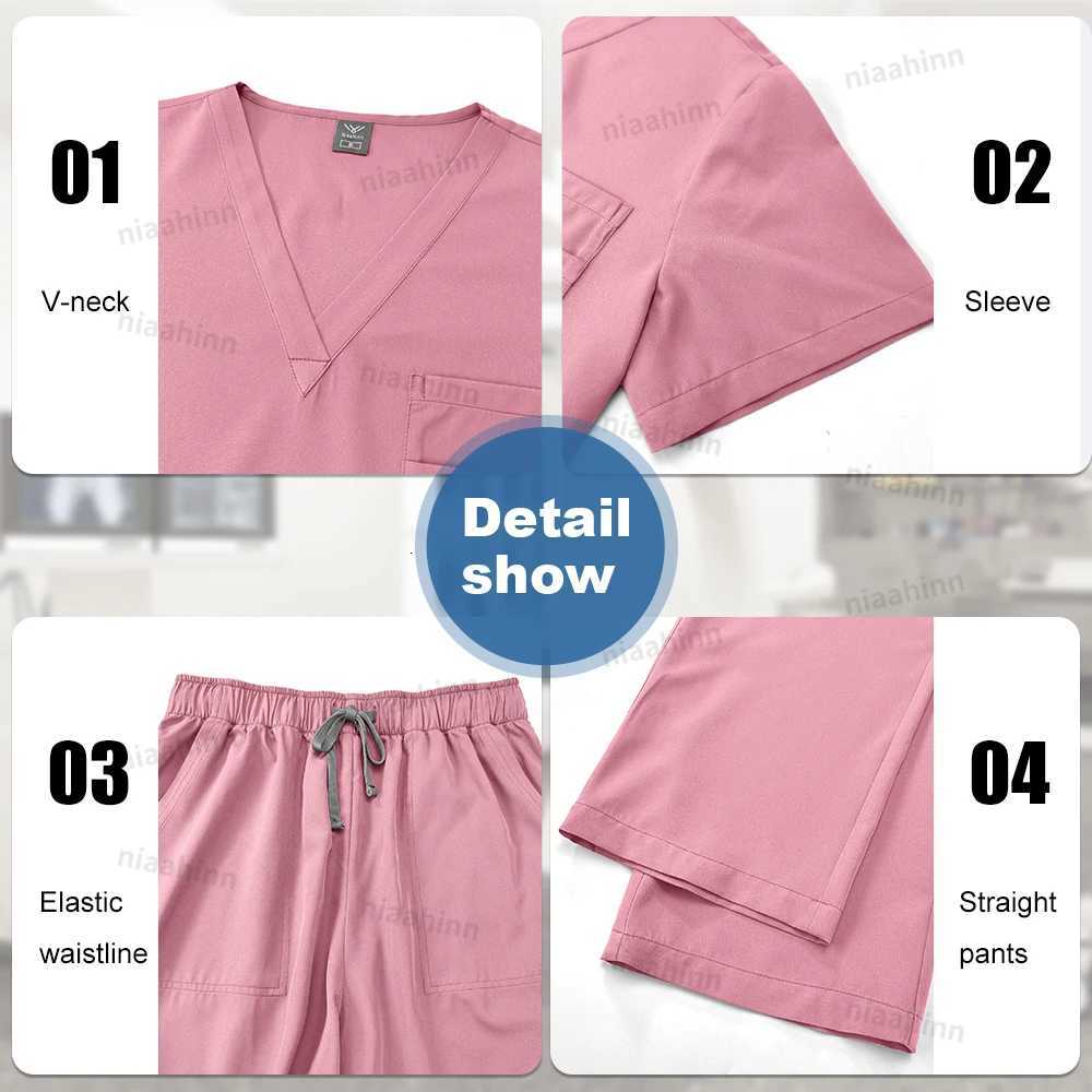 Medical CloTHing for Women Uniform Nurse Lab Coat Unisex Wholesale Tops and Pants Suits Nursing Scrubs Uniforms Set Z250718