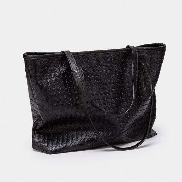 Stylish Plus-Sized Shopping Satchel by Weave Fabric Suitable for On-the-go Lifestyle