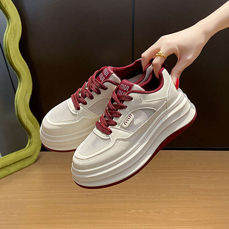 2025 Spring White Sneakers for Women Korean Style Ins Free shipping Women's Student Thick Sole Small Size Casual Sports Board Shoes HB803-1