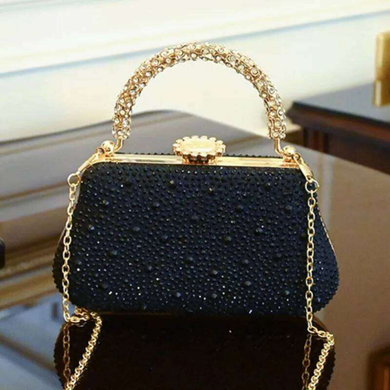 Designer Bags Dia Evening Top Handle Women's Handbag Crystal Shiny Wedding Party Clutch Purse Shoulder Messenger Bag Luxury Bag