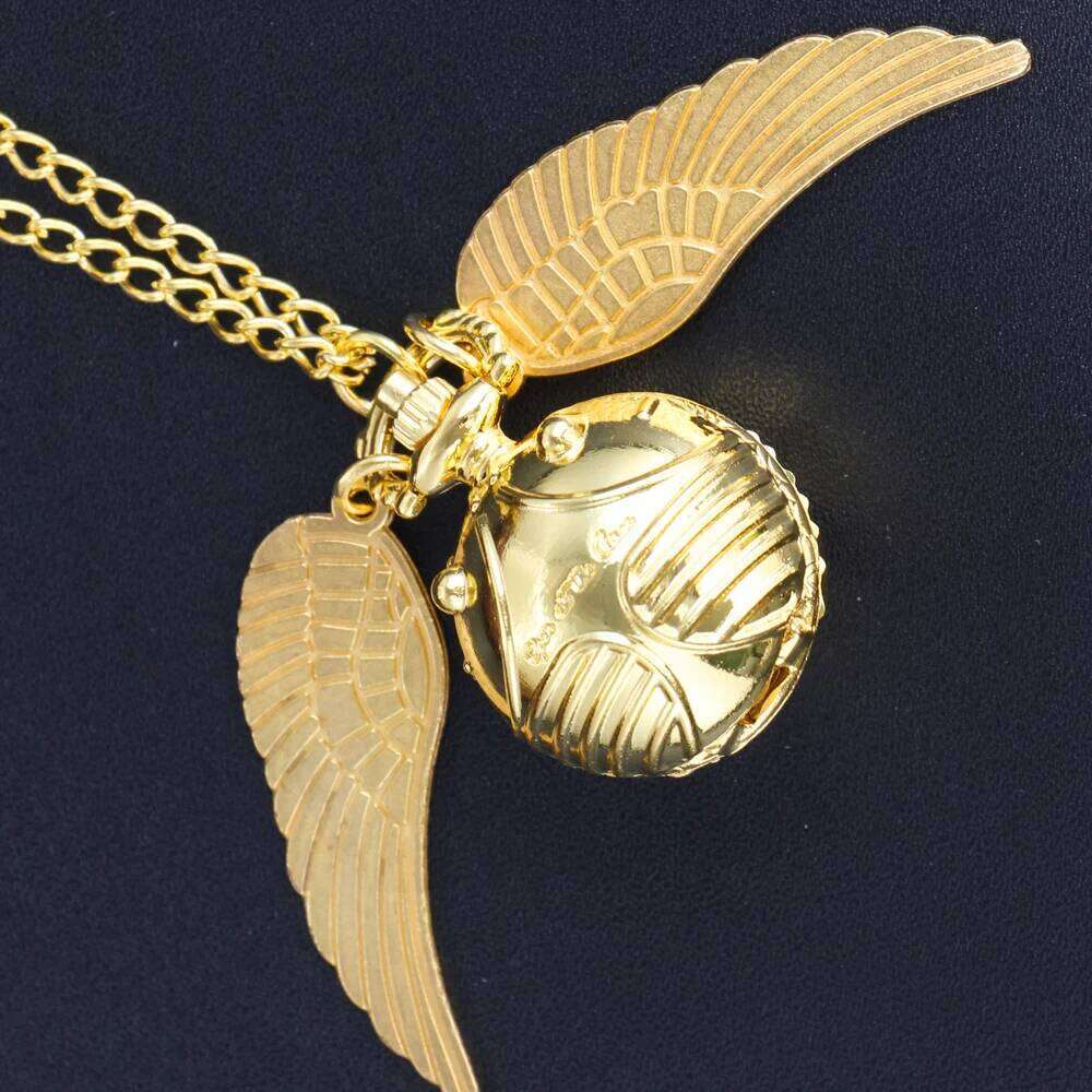 free shipping Magic Gold Fairy Ball Quartz Pocket Men's and Women's Vintage Fob Watch Children's Gift Pendant Necklace Souvenir Cf11