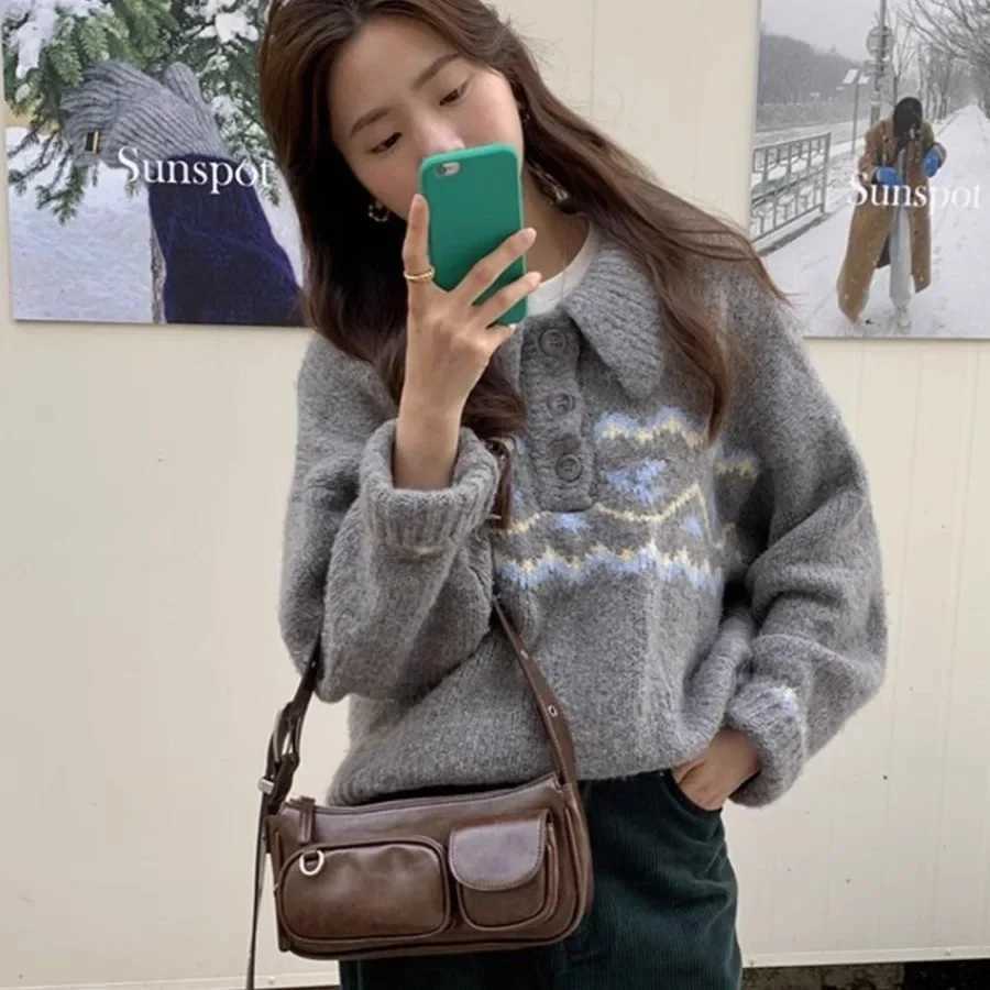 2024 Reliable New Wens Bag Korean INS Niche Unique Vintage Leather High-End Shoulder Crossbody Underarm Bag Y250718