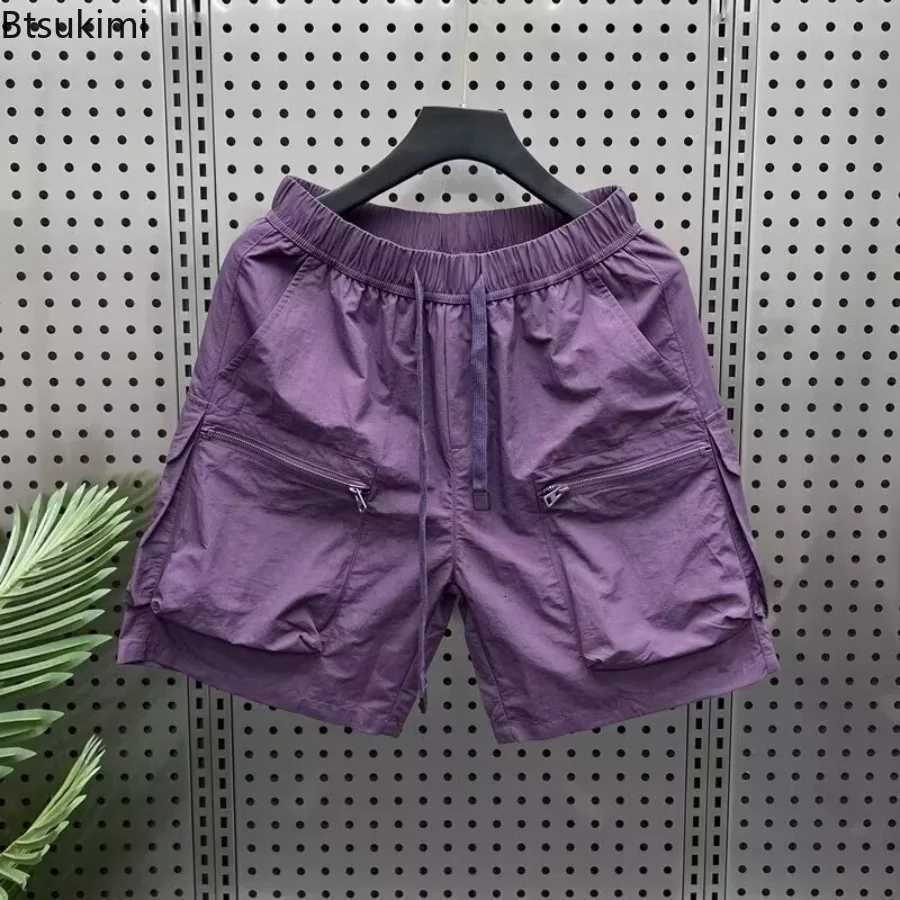 2025 Mens Summer Cargo Shorts Casual Beach Surfing Quick Dry Sport Shorts for Men Vintage Loose Multi-pocket Fitness Sweatpants W250718