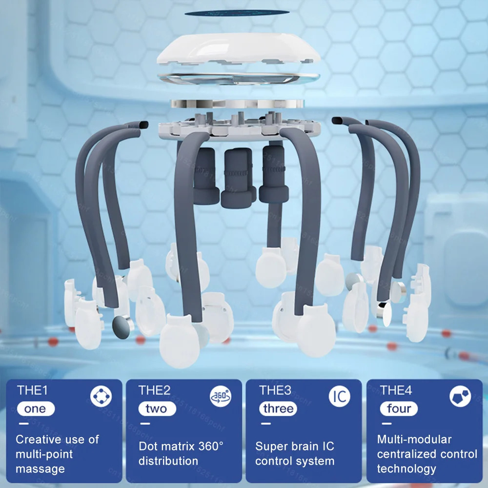 Electric Scalp Head Massager Octopus Claw Vibration Massage Stress Reliefheadache Relaxation Meridian Dredging Device 250716