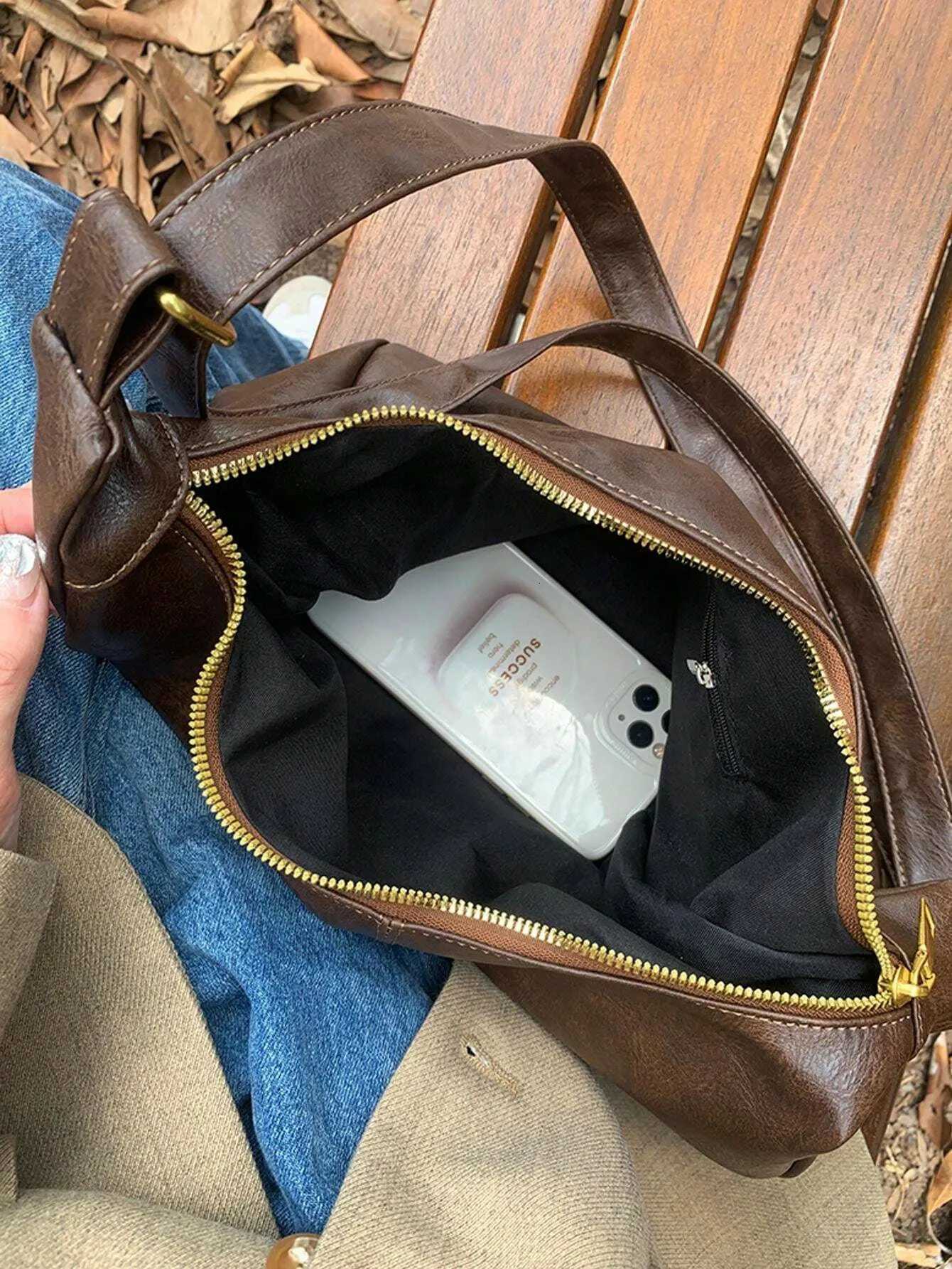 Maillard Mens Crossbody Bag PU Material Simple Casual Shoulder Bag Suitable for Mens Daily Travel Shopping Y250718