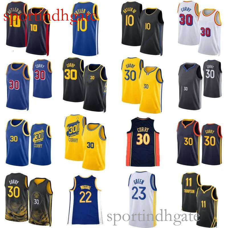 #30 Curry, #3 Poole, #11 Thompson, #22 Wiggins, #23 Green Golden State City Basketball Jersey
