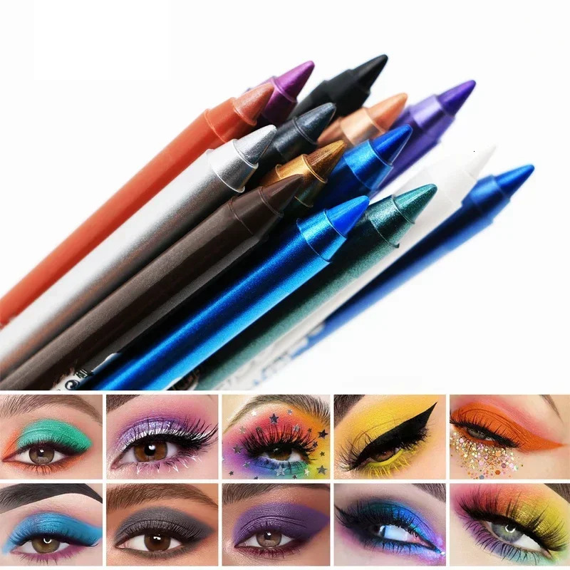 Colorful Long-lasting Eyeliner Pencil Waterproof Quick-dry No Blooming Blue Pink Eye Liner Pen Eyes Makeup Cosmetics Tools 250717