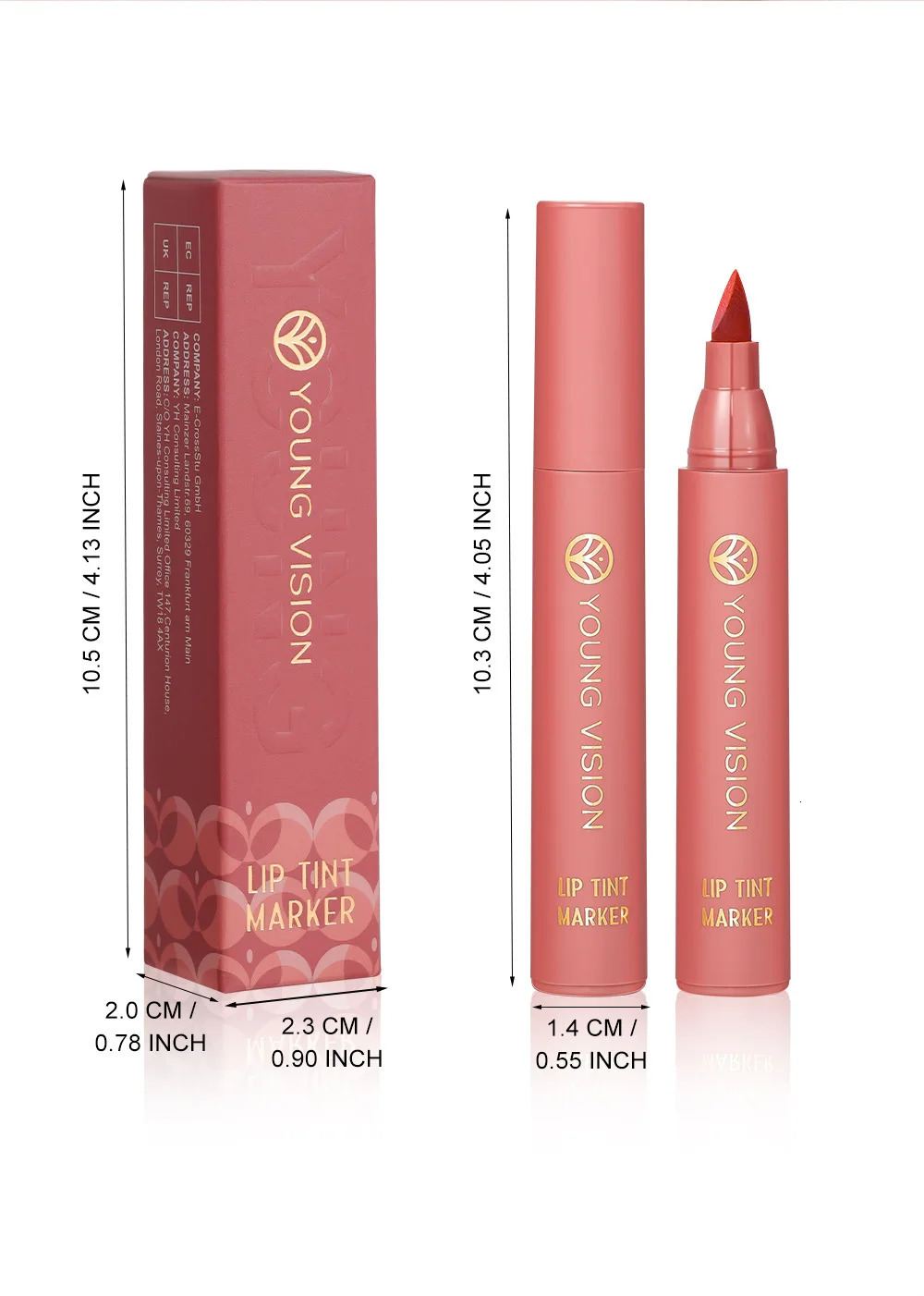YOUNG VISION Lip Tint Marker Liquid lipstick with Nude Matte Shades Lip Liner and Stick 2-in-1 Long Wearing and Waterproof 250716