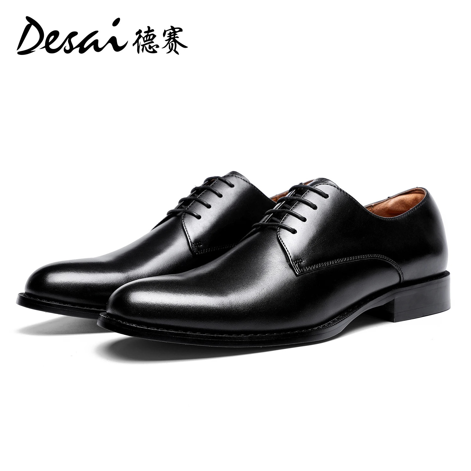 DESAI Genuine Leather Derby Shoes Height Increasing Men Business Classic Footwear Mens Casual Gifts 250717
