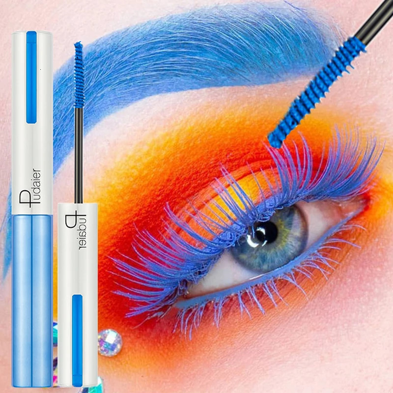 9 Colors Waterproof Volumizing Mascara Colorful Smudge-Proof Curling Long-Lasting White Black Blue Pink Mascara for Eye Cosmetic 250717