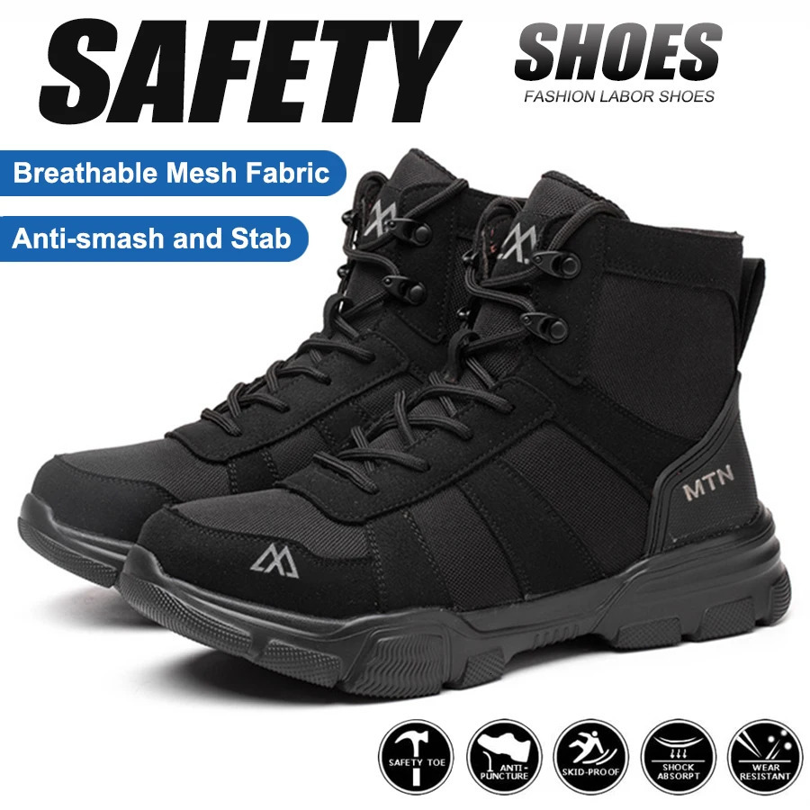 Indestructible Safety Boots Men Mens Tactical Shoes Lightweight Non Slip Work Comfortable Protective Men 250717