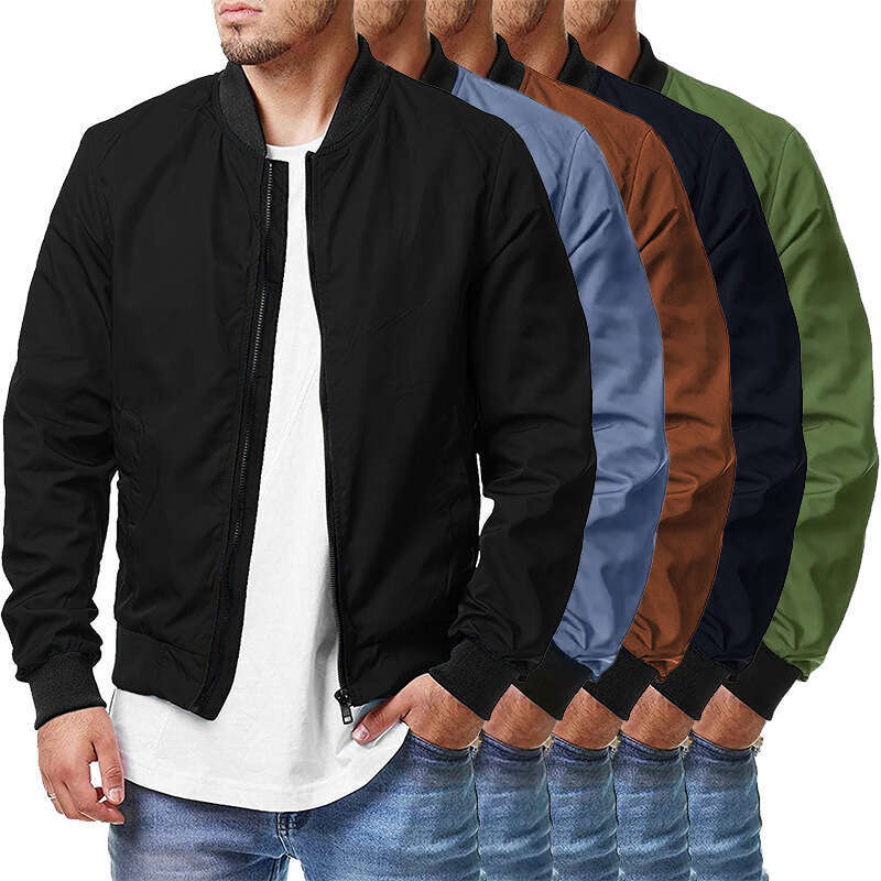 New Pilot Spring And Autumn Casual Trend Plus Size Men's Zipper Jacket B5