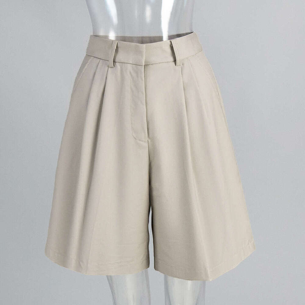 Straight Pants Summer Style Elegant Casual Versatile Loose Slimming Five-Point Suit Shorts B5