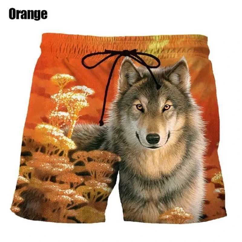 3D Digital Print Wolf Men Swim Shorts Casual Loose Mens Shorts Customized Design Comfortable Breathable Summer Wear Clothes W250718