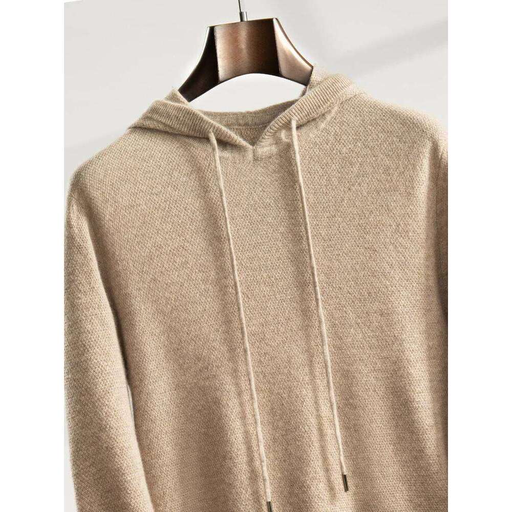 Aliselect Men's Hoodie Pullovers 100% Sweater Autumn Winter Basic Casual Style Jacket Cashmere Knitwear Korean Tops