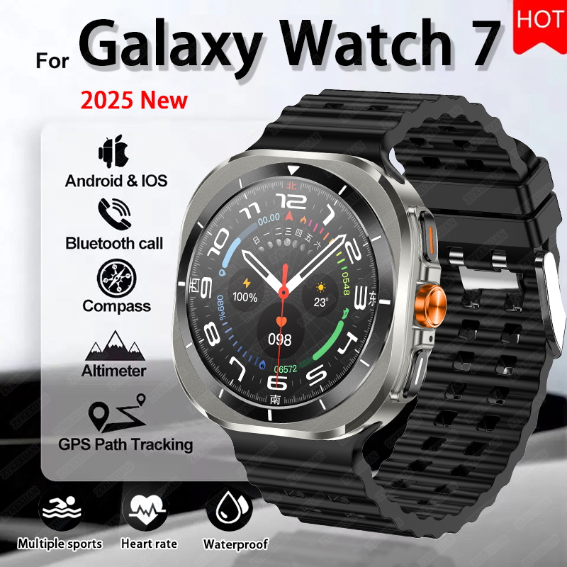2025 New For Samsung Galaxy Watch 7 Ultra GPS NFC Smart Watch Men 1.43 " AMOLED Always Display IP68 BT Call Sports Smartwatches