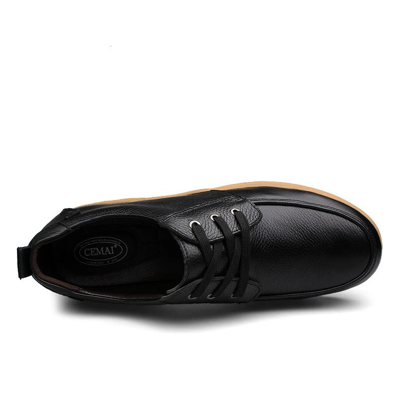 Mens Lace Up Leather Shoes Oxfords Outdoor Casual Hiking Trekking Plus Big Size 50 51 52 53 54 250717