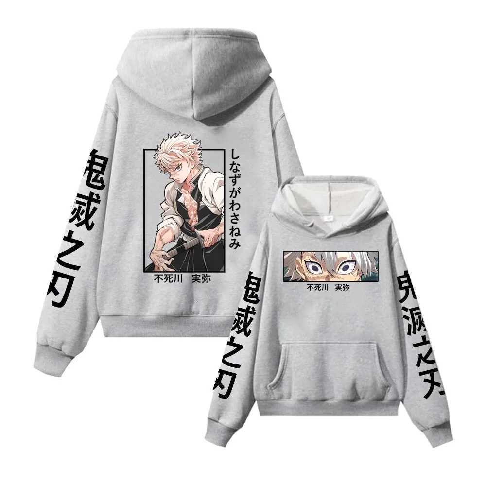 Sanemi Shinazuga Anime Hoodie Unisex Pullover Fce Comfortable Soft Hooded Sweatshirts Demon Slayer Manga Printed Streetwear XJ250717