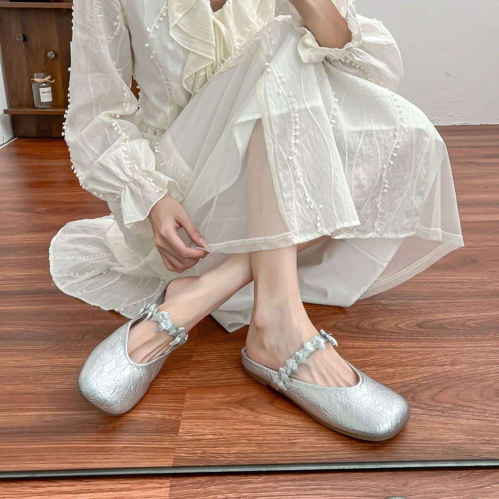 2025 Summer New Fairy Style Thick-Soled Women's Fashion Casual Mules Slip-On Lazy Shoes