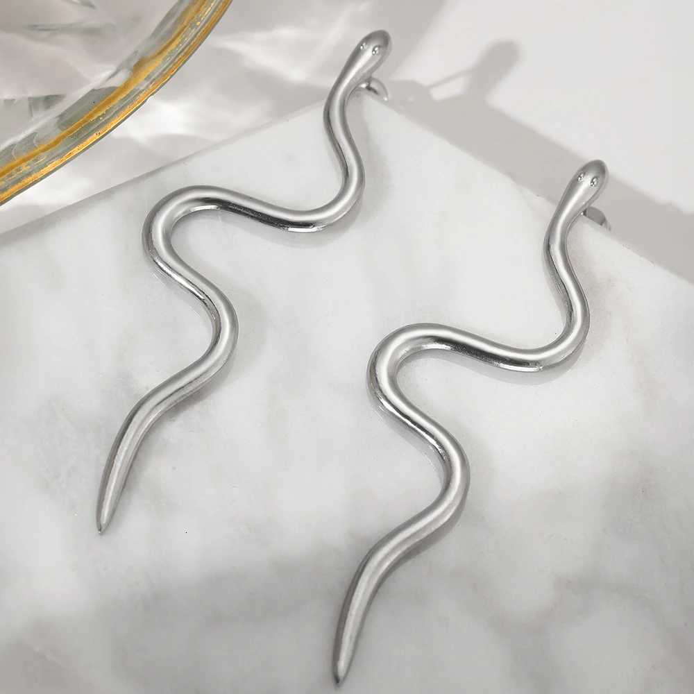 Stainless Steel Earrings Europe And Design Snake Stud Fine Earrings For Women Jewelry Trending Products New in X2507181