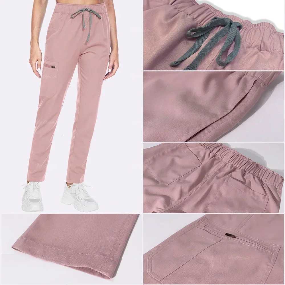 Wholesale Casual Short Sleeve V-neck Straight Sets Pharmacy Work Clothes Medical Nurse Uniform Scrubs Women Set Nursing Uniforms Z250718