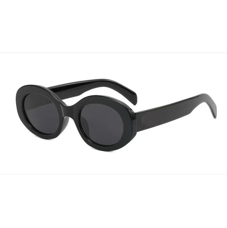 Fashion Round Sunglasses Eyewear Sun Glasses Designer Brand Black Metal Frame Dark Glass Lenses for Mens Womens