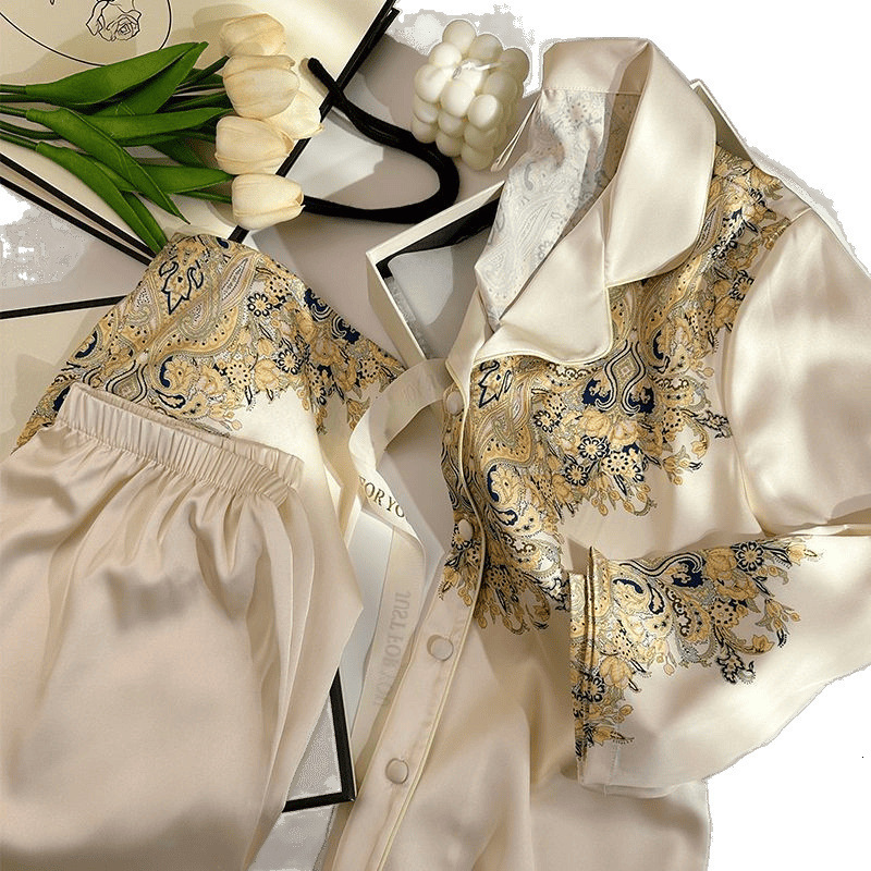 luxury Womens Gift for Friend Mom Spring Summer Chinese Style High-end Fashionable High-end Pajamas Gift Box Mothers Day 250718