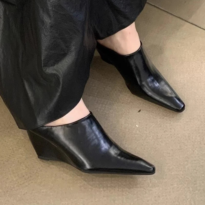 Women High Heels Platform Sandals Wedges Slippers Pointed Toe Shoes Summer er 2025 Sexy Slingback Flip Flops Slides Mujer 250717