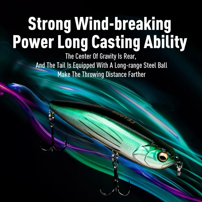 2pc ZClaw Floating Pencil Fishing Lures 100mm 20g Stickbait Topwater Surface Walk The Dog Hard Baits Wobblers For Bass Pike 250708