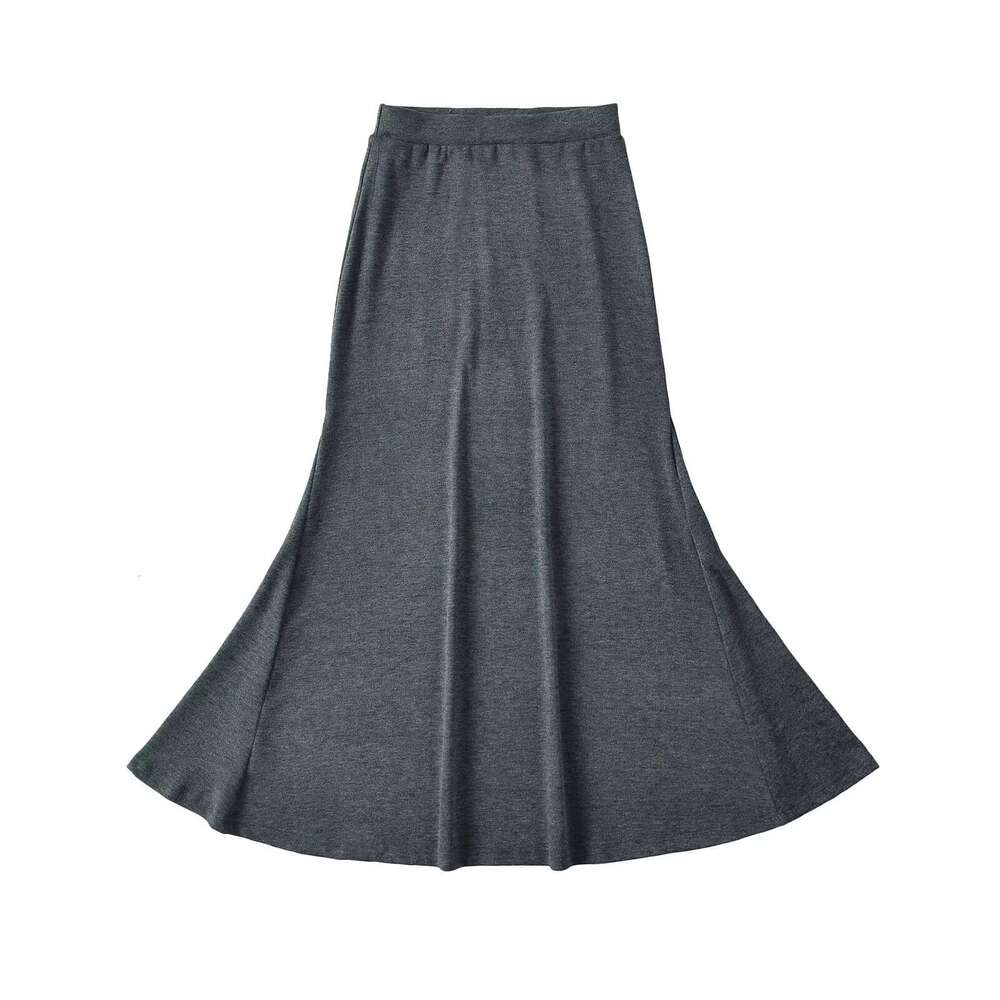 American Style Simple Slim Fit Bodycon High Waist Elastic Midi Autumn Winter High-End Slimming Mermaid Long Skirt For Women B5