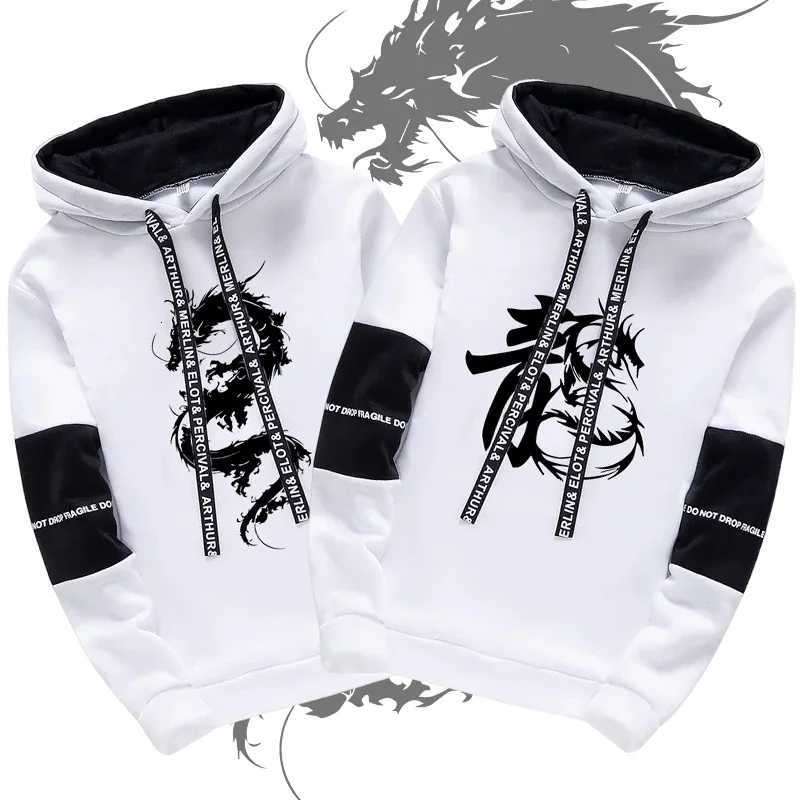 Mens Hooded Sweatshirts 11 Styles Dragon Printed Hoodies All Season Daily Casual Sports Pullover Male Urban Fashion Streetwear XJ250714
