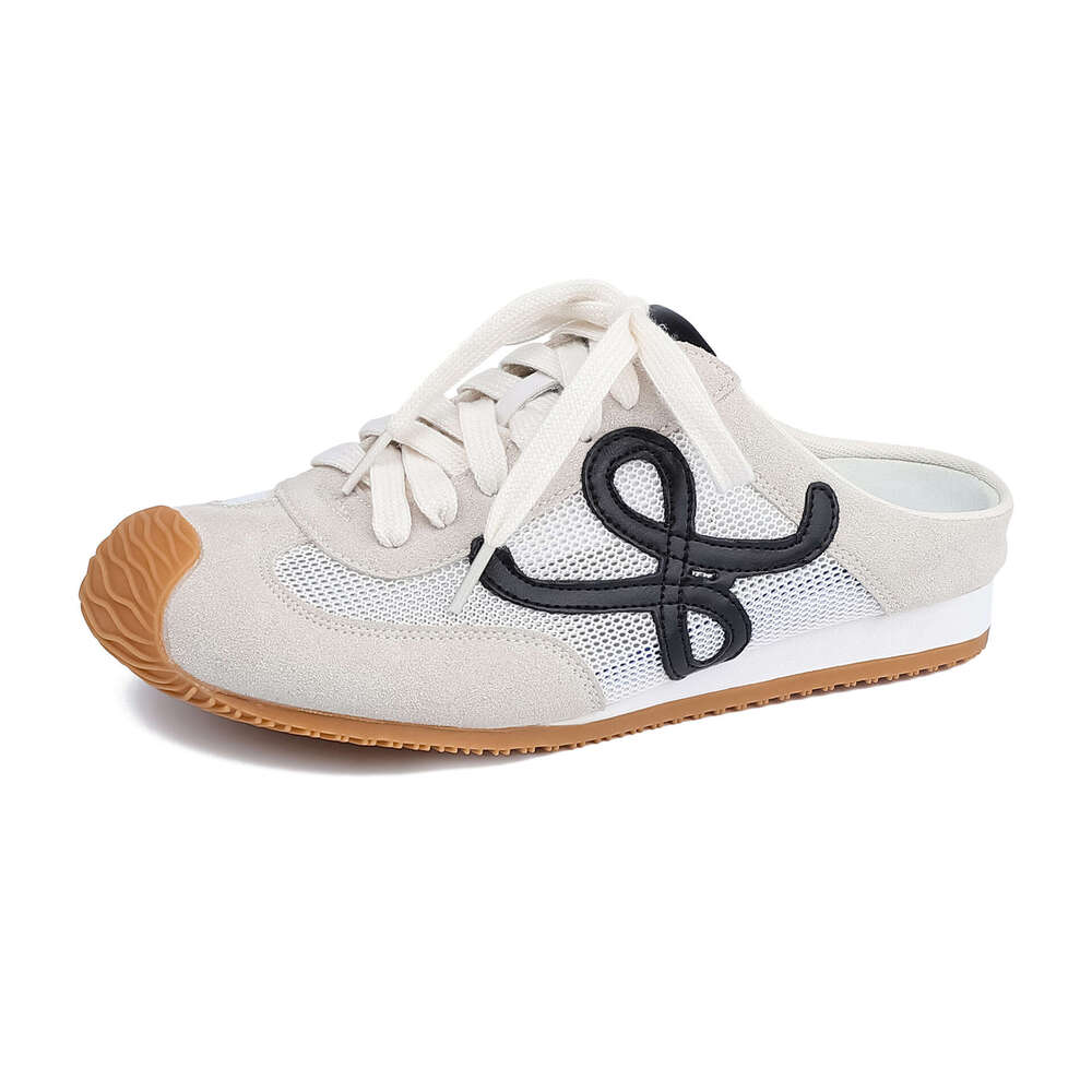 Designer Summer New Height-Increasing Thick-Soled Sneakers for Women, Backless Mules, College Style