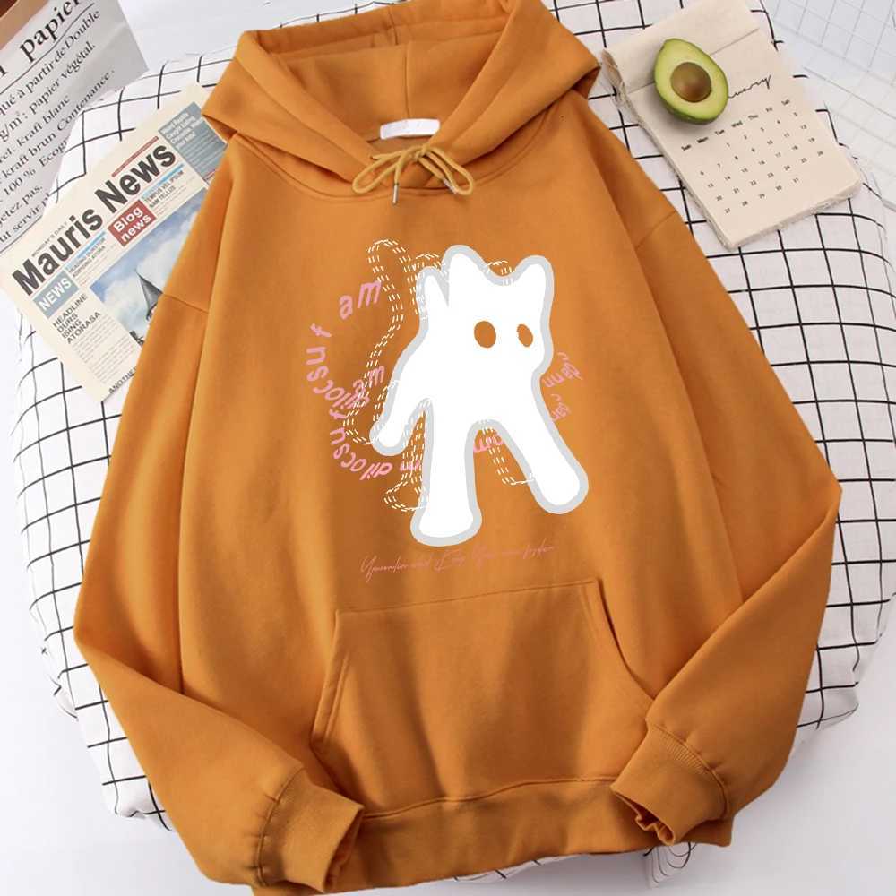 Ghost Cat Funny Abstract Print Men Hoody Breathable Versatile Sweatshirt High-Quality Casual Hoodies Outdoor Loose Fitting Tops XJ250714