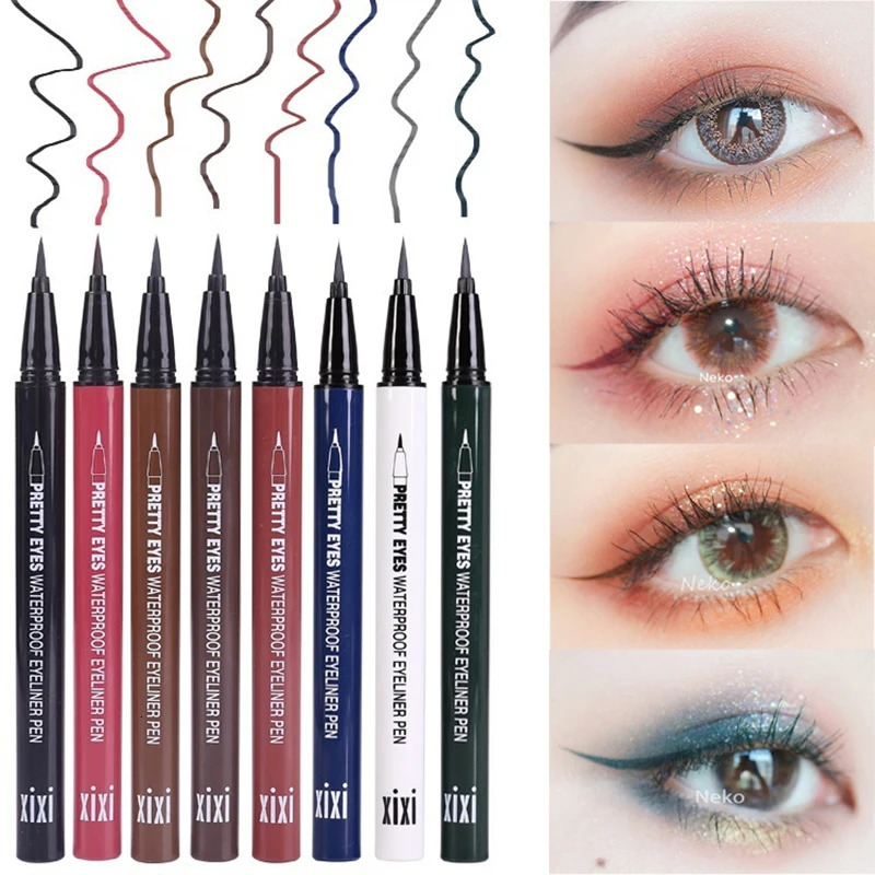 Professional Fast Dry Smooth Waterproof Eyeliner Pencils Eyes Brown Black Color Pigments Liquid Eye Liner Pen Make Up Tools 250717