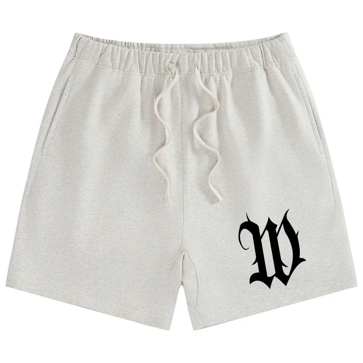 2025 Summer New Mens Sports Shorts Letter Printing Pure Cotton Ins Loose Drawstring Casual Five-point Pants W250718